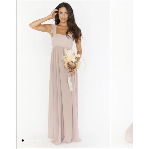 Show Me Your Mumu June Maxi Rustic Mauve Chiffon NWT XL Wedding Bridesmaid N - Picture 11 of 16